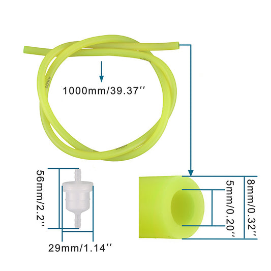 GOOFIT Moto Gas Fuel Filter Line Spring Clips Clamps Tube Hose Inner Dia Motorcycle Oil Gasoline Universal Dirt ATV Moped Scooters Pack Pocket