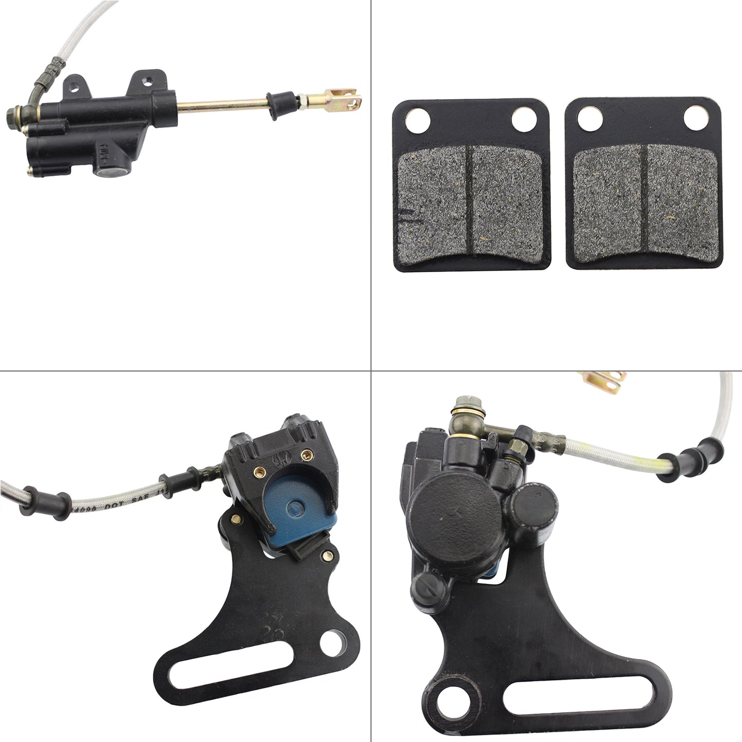GOOFIT Rear Brake Assembly Master Cylinder Caliper With Brake Pads Replacement For SSR 125cc 110cc Pit Dirt Bike Chinese Scooter