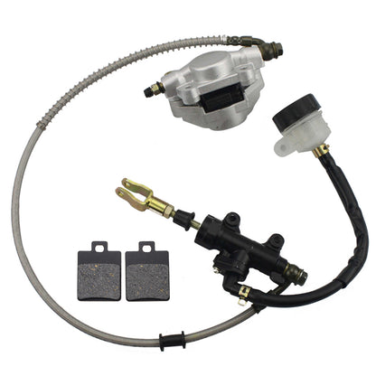 GOOFIT Rear Foot Disc Brake Master Cylinder Assembly With Brake Pads Replacement For 110cc 125cc 150cc 200cc 250cc ATV Quad Dune Buggy