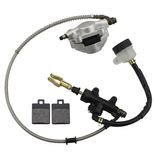 GOOFIT Rear Foot Disc Brake Master Cylinder Assembly With Brake Pads Replacement For 110cc 125cc 150cc 200cc 250cc ATV Quad Dune Buggy