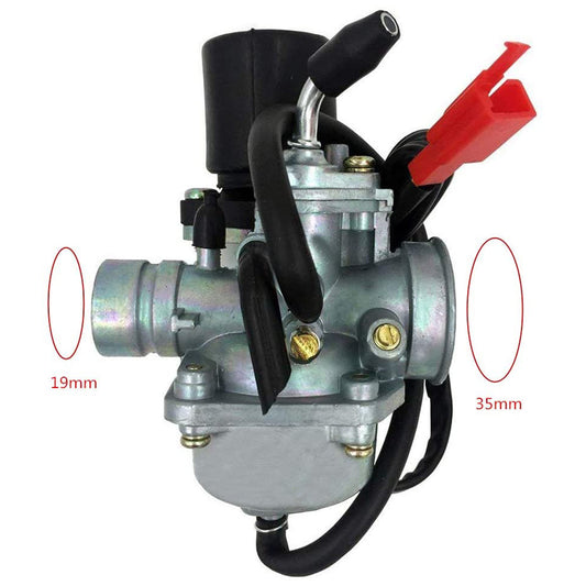 GOOFIT PZ19 Carburetor Replacement For 2 Stroke 50cc 90cc 110cc Jog Adly Eton Beamer Dino ATV Scooter with Electric Choke