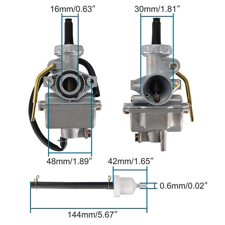 GOOFIT PZ16 16mm Carburetor Replacement For 50cc 70cc 90cc ATV Dirt Bike Go Kart