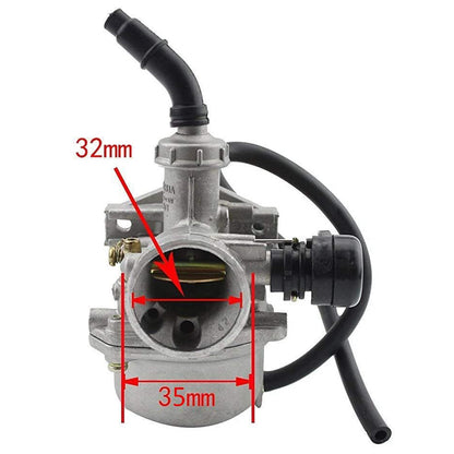 GOOFIT PZ19 19mm Zinc Carburetor with Hand Choke Lever Replacement For 110cc ATV Dirt Bike Go Kart