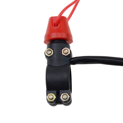 GOOFIT 7/8" 22mm Handlebar 2 Wire Tether Kill Switch Assembly Replacement for 50cc 70cc 90cc 110cc 125cc 150cc ATV 4 Wheeler Quad