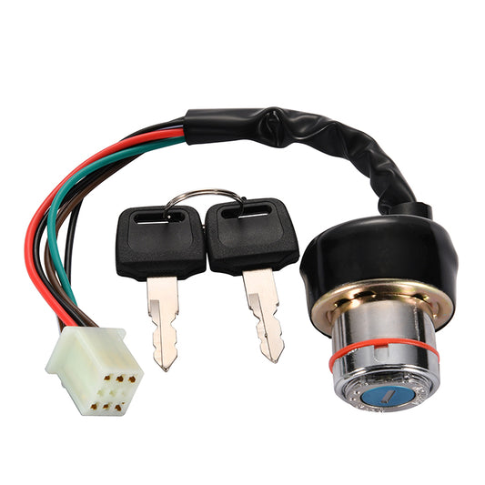 GOOFIT 6 Wire Ignition Key Switch Replacement For 2 stroke Taotao Roketa Sunl Kazuma Baja Pocket Mini Bike