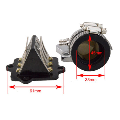 GOOFIT Intake Manifold with Reed Valves Replacement For 2 Stroke 50cc Jog Eton Moped Scooter