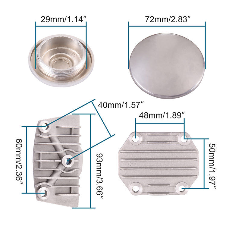 GOOFIT Cylinder Head Cover Set Replacement For 50cc 70cc 90cc 110cc ATV Quad Yamoto Panther Peace Baja Redcat