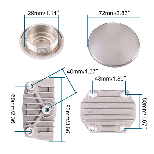 GOOFIT Cylinder Head Cover Set Replacement For 50cc 70cc 90cc 110cc ATV Quad Yamoto Panther Peace Baja Redcat