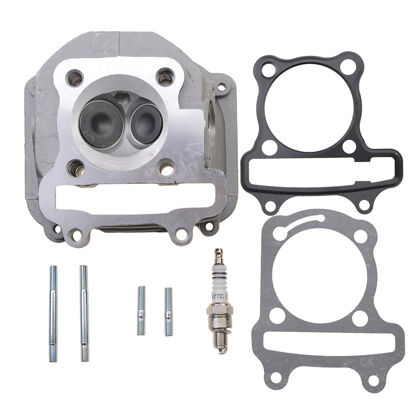 GOOFIT 57.4mm Cylinder Head Engine Gaskets Parts With Gasket Spark Plug Replacement For 157QMJ 152QMI 4 Stroke GY6 150cc ATV TaoTao Karting Chinese Sc