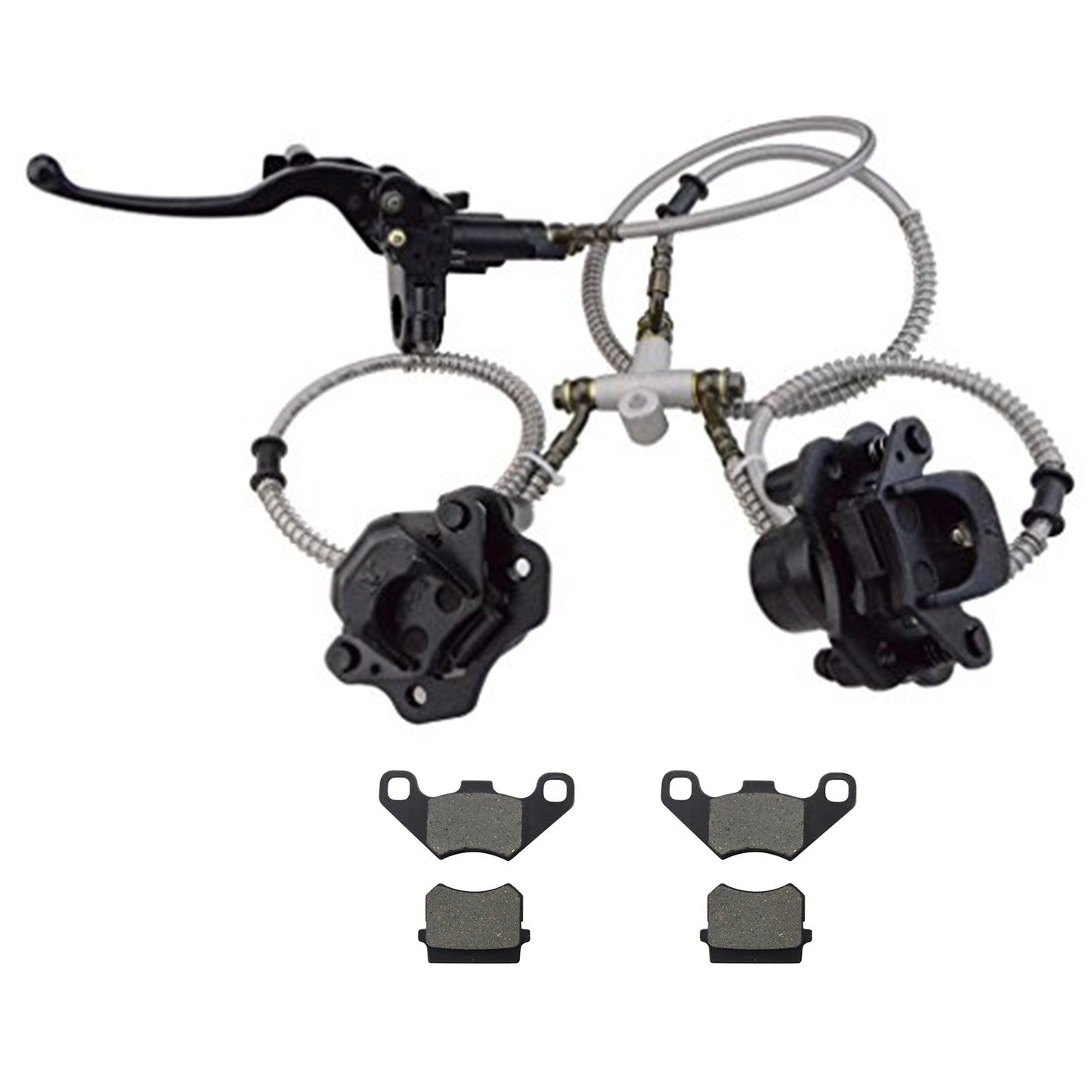 GOOFIT Front Disc Brake Assembly With Brake Pads Replacement For China 110cc 125cc 150cc 200cc 250cc Atv 4 Wheeler Doomsday Off Road Quad Bike