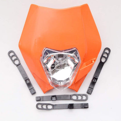 GOOFIT S2 12V 35W Universal Head Lamp Light Fairing Motorcycle Super moto Halogen Headlight Indicator Lampshade Dirt Bike