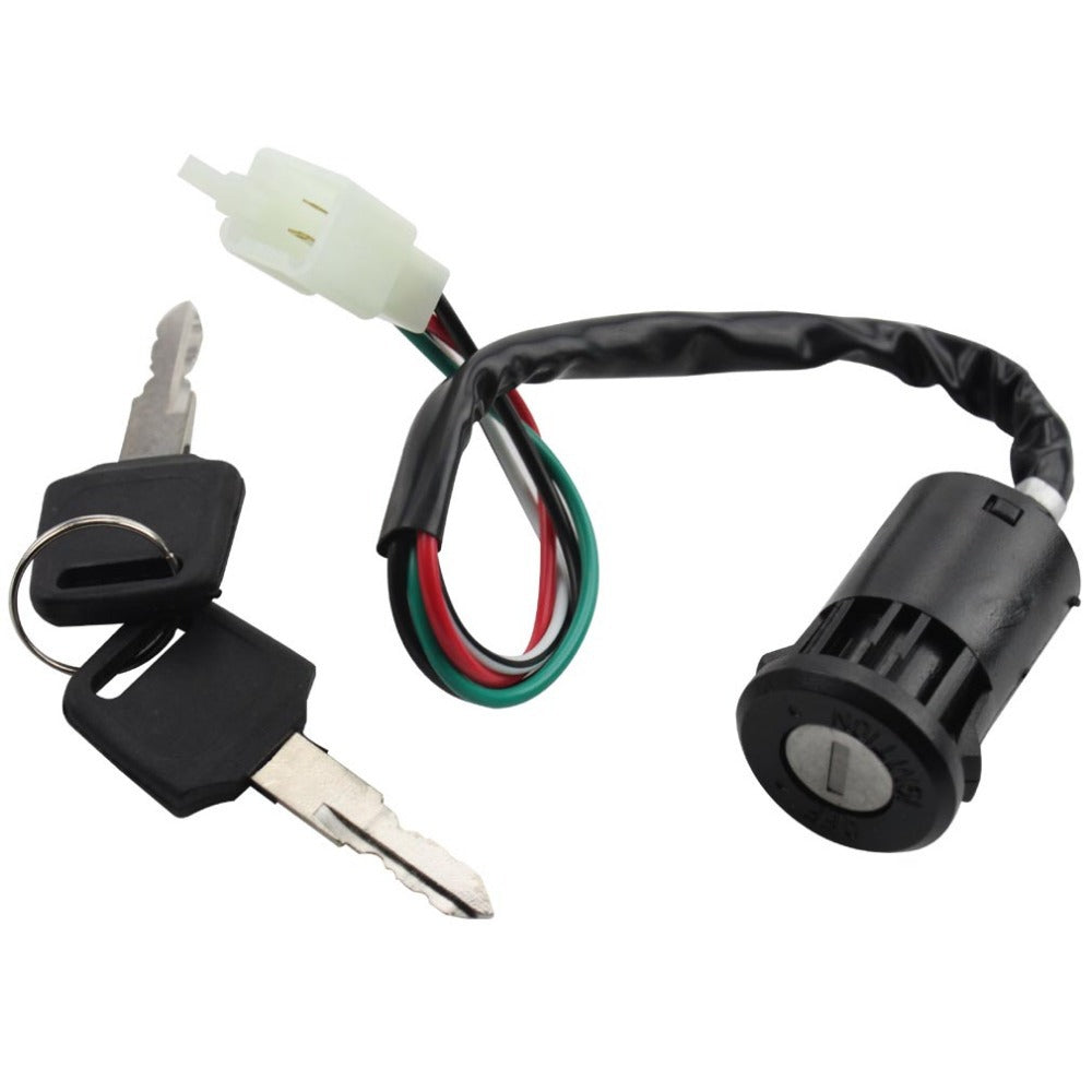GOOFIT 4Pin Ignition Key Switch Set Replacement for Chinese Made 50cc 70cc 90cc 110cc 125cc ATV Dirt Bike Pocket Bike