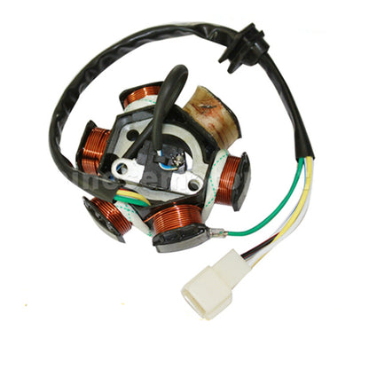 GOOFIT 6 Poles 5 Wires Half-Wave Ignition Magneto Stator Replacement For 50cc 70cc 90cc 110cc 125cc ATV Quad Pocket Bike