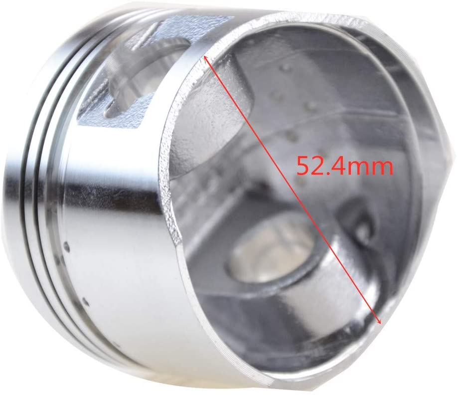 GOOFIT 52.4mm Cylinder Head Piston rings Gasket Spark plug Replacement for 4 Stroke Taotao 110cc ATV Scooter Dirt Bike Motorcycle Engine ATV