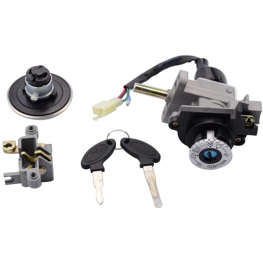 GOOFIT Start Key Ignition Switch Assy 4 Wire Replacement For 50cc 70cc 90cc 110cc 125cc 150cc Scooter Motorcycle