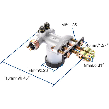 GOOFIT Hydraulic Brake Master Cylinder Replacement For 90cc 110cc 125cc 150cc 200cc 250cc Go Kart Buggy Sunl BMS Kandi Roketa Kazuma Kinroad
