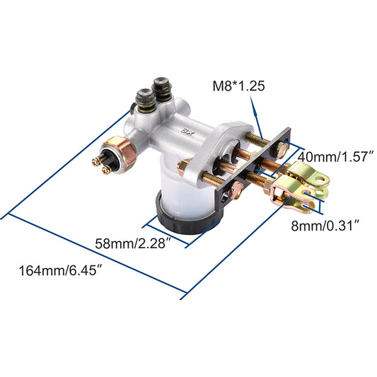 GOOFIT Hydraulic Brake Master Cylinder Replacement For 90cc 110cc 125cc 150cc 200cc 250cc Go Kart Buggy Sunl BMS Kandi Roketa Kazuma Kinroad