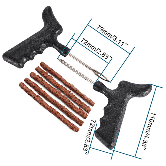 GOOFIT T Handle Grasper Needle Tool Rubber Strip Tubeless Tire Repairing Tools Kit Replacement For ATV