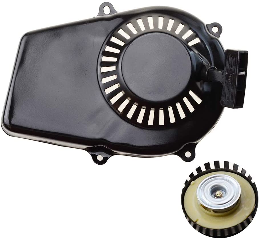 GOOFIT Kickstarters 2-stroke Replacement Lawn Mower Motor Engine Generator Pull Start Starter Black Recoil Starter Assembly Replacement for ET650 ET95