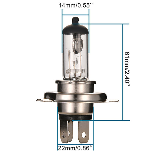 GOOFIT H4 Head Light Bulbs 12v 35w / 35w Replacement for Motorcycle Scooter Autobike Go Kart Atvs