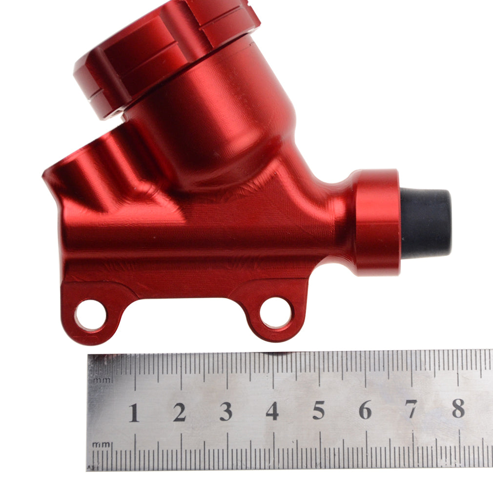 GOOFIT 41mm Red Rear Foot Brake Master Cylinder Hydraulic Brake Pump Replacement For Dirt Bike Pit Qua ATV