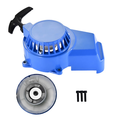 GOOFIT Alloy Pull Start Recoil Starter Replacement For 2 Stroke 47cc 49cc Pocket Dirt Bike Mini ATV blue