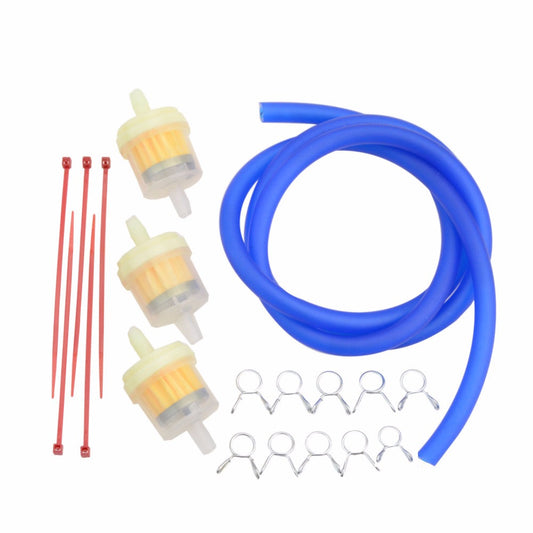GOOFIT Blue Moto Fuel Filter Line Spring Clips Clamps Tube Hose Inner Dia Motorcycle Oil Gasoline Universal Dirt ATV Moped Scooters Pack Pocket bike