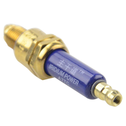 GOOFIT 4pcs Ingition Plug Iridium A7TC Blue Spark Plug Set Replacement For Motorcycle Scooter Pocket Bike