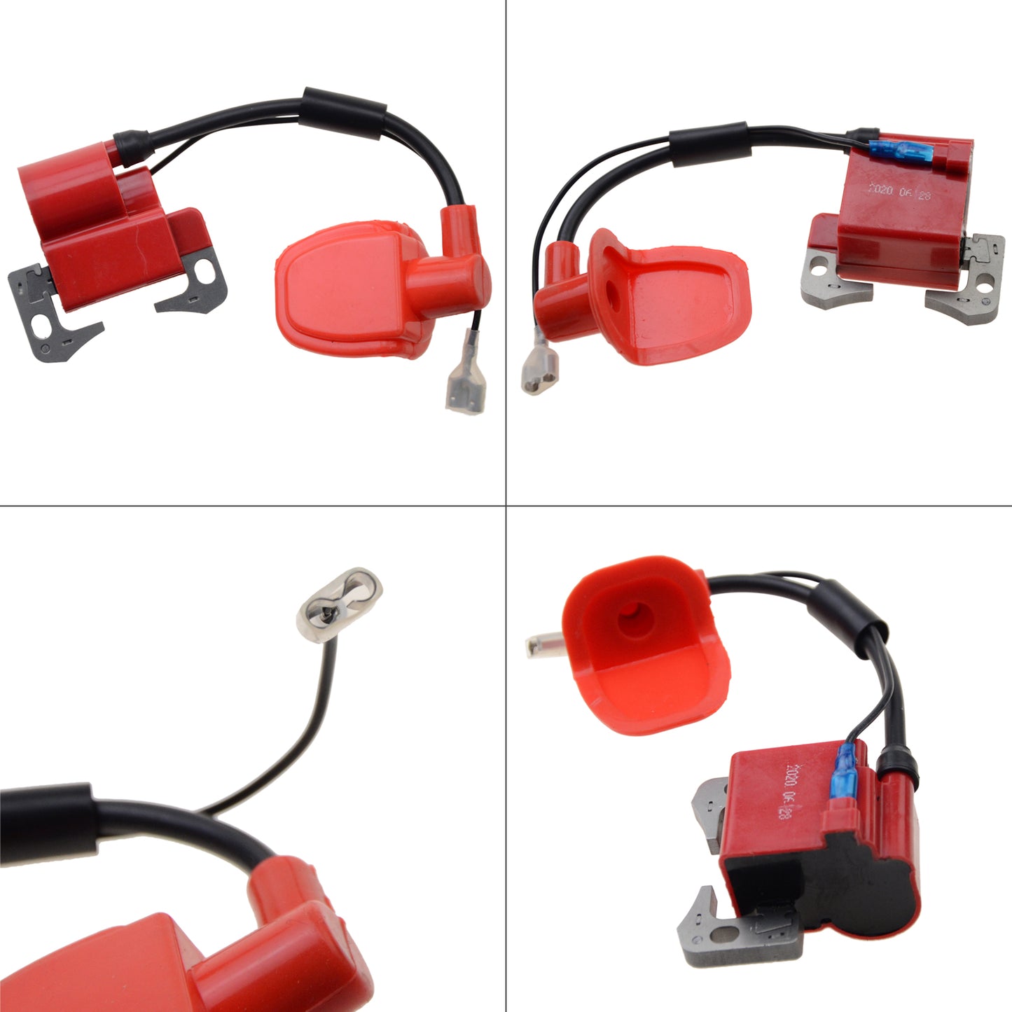 GOOFIT Red Ignition Coil with Spark Plug Replacement for 2-Stroke 47cc 49cc Chinese Pocket Dirt Bike Mini Moto Kids ATV Quad Baby Crosser