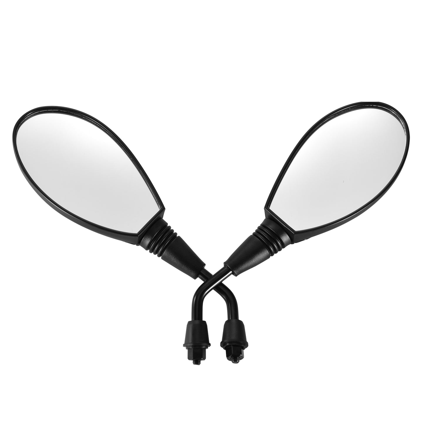 GOOFIT 8mm Clockwise Motorcycle Scooter Moped ATV Mirrors Black Replacement For GY6 Touring Bikes Sport Bike Cafe Racers Electric Scooters Side Rear V