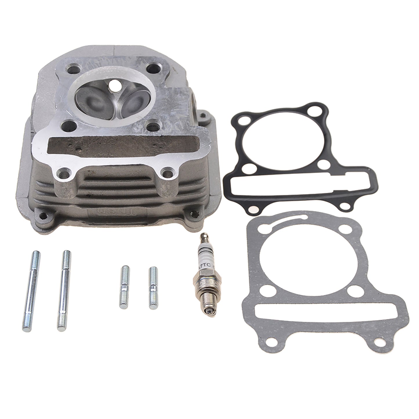 GOOFIT 57.4mm Cylinder Head Engine Gaskets Parts With Gasket Spark Plug Replacement For 157QMJ 152QMI 4 Stroke GY6 150cc ATV TaoTao Karting Chinese Sc
