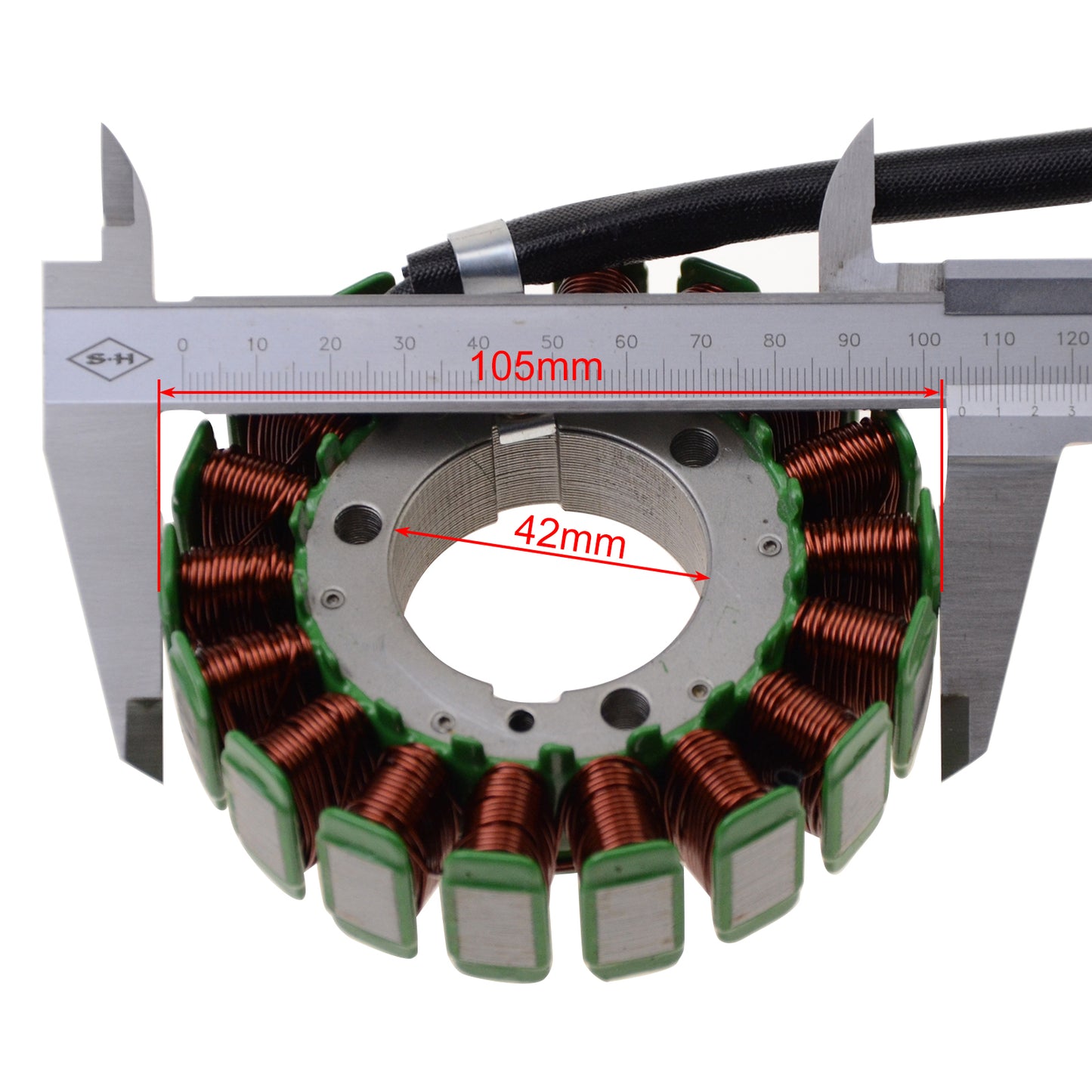 GOOFIT 18 Coil 3 Wire Magneto Stator Coil Ignition Generator Replacement For  FZ6 2004-2009