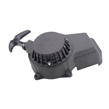 GOOFIT Black Aluminum Pull Starter Recoil Starter Assembly Replacement for 2 stroke 47cc 49cc Pocket Bike Dirt Bike