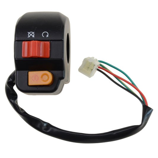 GOOFIT 7/8" Right Handlebar Mount Headlight Switch Button with Ignition Switch Replacement for Motorcycles Electric Bike ATVs Scooters and Snowmobiles