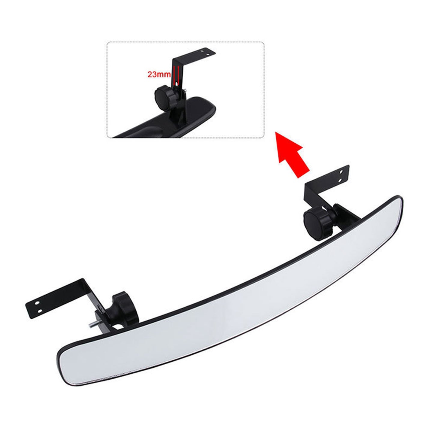 GOOFIT Golf Cart Mirror 180 Degree Extra Wide 16.5" View Mirror Replacement for Golf Cart EZGO Club Car