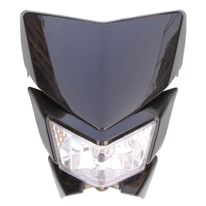 GOOFIT 12V 35W H4 black headlight lampshade with front fairing Replacement For motorcycle Dirtbike