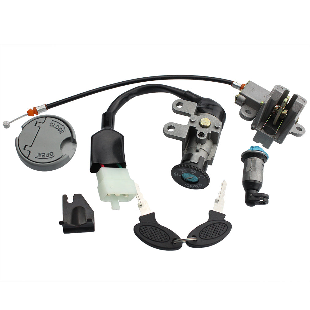 GOOFIT Ignition Switch Key Set Replacement For GY6 49cc 50cc Chinese Scooter 139QMB Parts