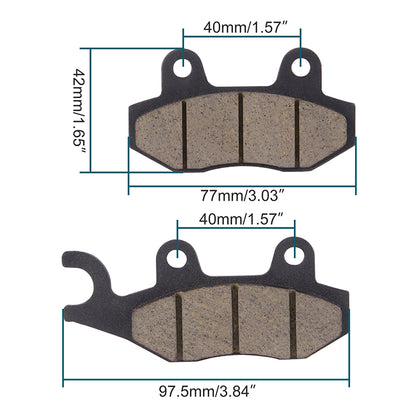 GOOFIT Rear Break Pads Replacement For YY150T-28 ATV Bicycle Scooter Moped Motocross Dirt Bike off-road