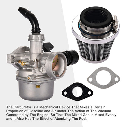 GOOFIT PZ19 Carburetor with Air Filter Replacement For Kazuma Taotao Baja Roketa SUNL Honda XR/CRF 50cc 70cc 90cc 110cc 125cc ATV Dirt Pit Bike Go Kar