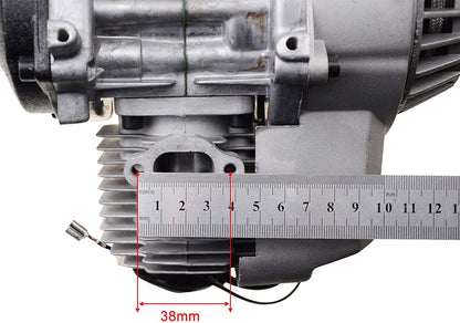 GOOFIT Complete 2 Stroke 49CC Engine with Pull Starter Carburetor Handle Bar Cylinder Block Throttle Cable Air Filter Replacement For Mini Dirt Bike P
