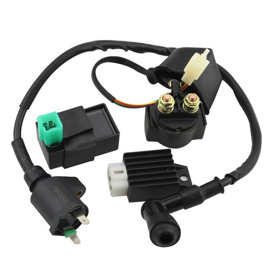 GOOFIT CDI Box Ignition Coil Solenoid Relay Voltage Regulator Replacement for 50cc 70cc 90cc 110cc 125cc ATV Dirt Bike and Go Kart