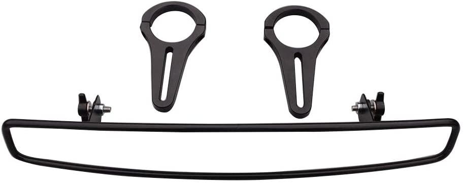 GOOFIT 15" Wide Rear View Center Mirror Convex Design with 1.75" Clamp & Rubber Gasket For UTV Ranger RZR 570 800 900 1000 XP ATV Talon Black