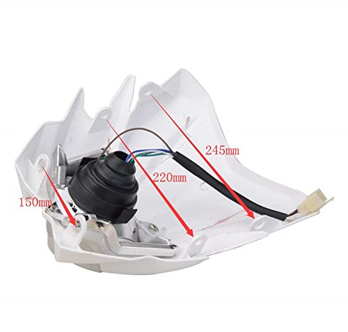 GOOFIT Motorcycle Dirt Bike Supermoto Universal Headlights Fairing Light Headlamp StreetFighter Replacement For KX125 KX250 KXF250 KXF450 KLX200 KLX25