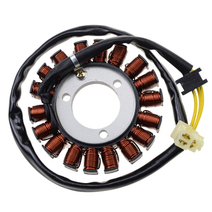 GOOFIT 18 Coil 3 Wires Motorcycle Magneto Stator Coil Ignition Generator Engine Accessories Replacement for GSX600 2006-2014