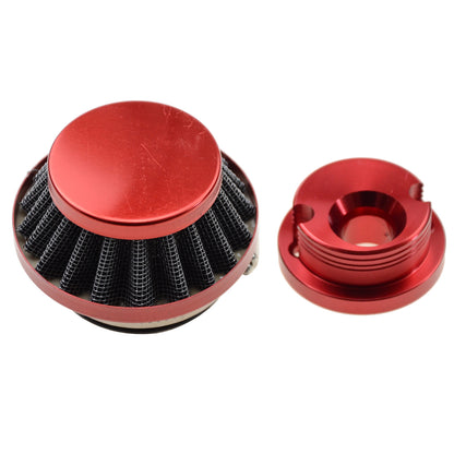 GOOFIT 44mm Red Air Filter with Aluminum Base for 2 Stroke 47cc 49cc ATV Pocket Bike Mini Quad
