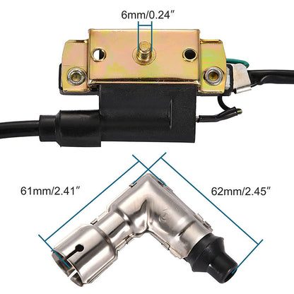 GOOFIT Ignition Coil with Shield Replacement For 50cc 70cc 90cc 110cc 125cc ATV Dirt Bike Go Kart