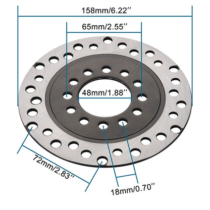 GOOFIT Disc Brake Plate for 50cc 70cc 90cc 110cc 125cc ATV & Go Kart