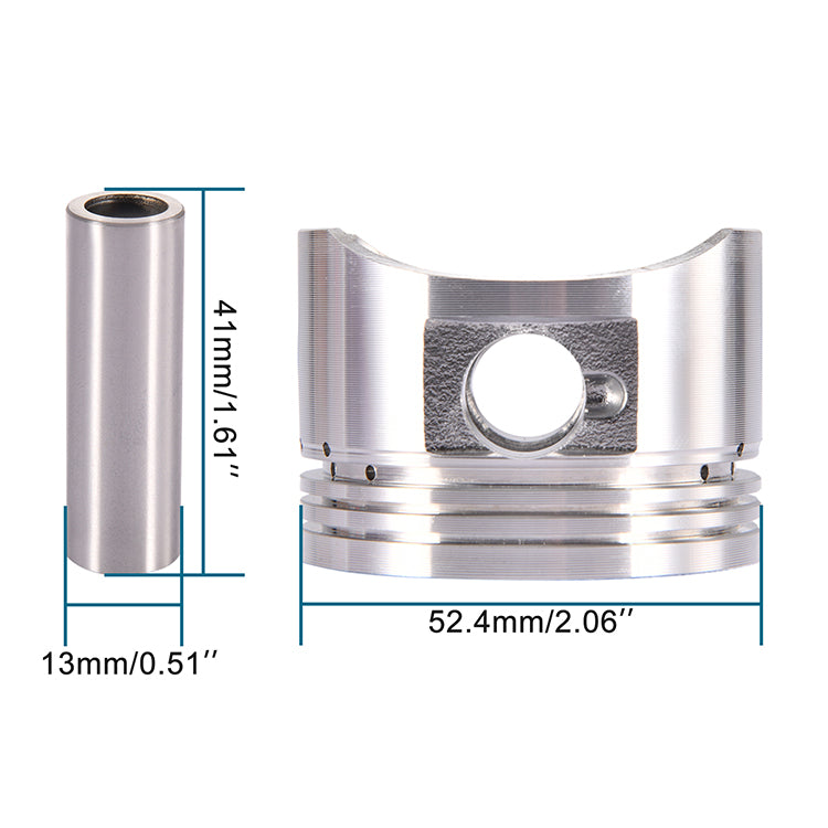 GOOFIT 52.4mm Piston Replacement For 110cc ATV Dirt Bike Go Kart Engine Part