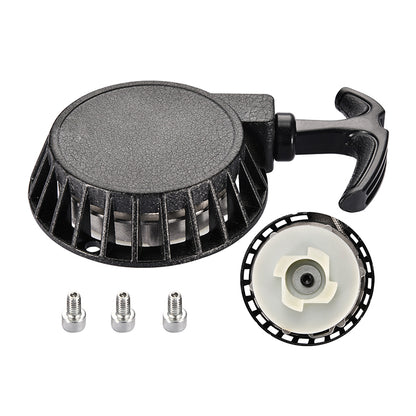 GOOFIT Black Pull Start Recoil Starter Assembly Replacement For 2 Stroke Pocket Bike Dirt Bike