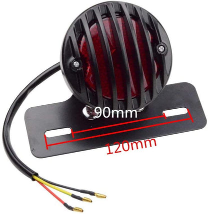 GOOFIT Vintage Motorcycle Refit Headlight Halley Style Halogen Red Tail Brake Light Lamps Replacement For ATV Scooter Bike
